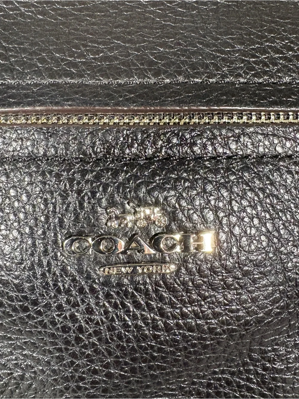 Coach Prairie Satchel Black Pebbled Leather Snake Embossed Crossbody